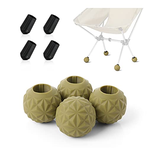 チェアボールフィート 4個セット Hikenture® アウトドア キャンプ チェア脚カバー 収納袋付き ヘリノックス...