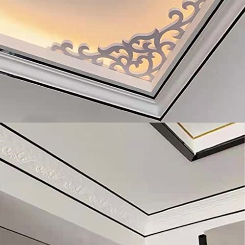 15mm Selbstklebend Flexible Zierleisten, Dekordecke, Waschbecken, Toilette, Fliesenrand, Wandecke, Fußleiste, Boden (schwarz)