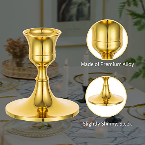 Romadedi Castiçal dourado - para recepção de casamento ou festa de Ação de Graças Natal mesa de jant