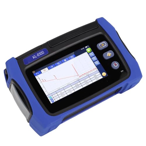 Dpofirs OTDR Optical Fiber Tester, 1550nm Wavelength with 4.3 Inch LCD Touch Screen, 24dB Dynamic Range, Fiber Tester Built in VFL OPM LS OLS RJ45, Functions RJ45 Cable Network Tools