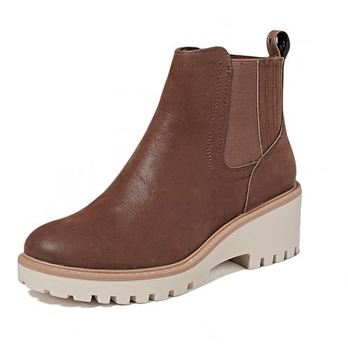 Ruiee Women's Ankle Boots - Slouchy Fashion Low Calf Flat Booties Comfortable Round Toe Fall Winter Casual Short Boots for Women.