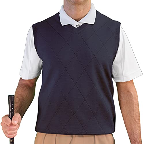 V Neck Solid Sweater Vest - Mens