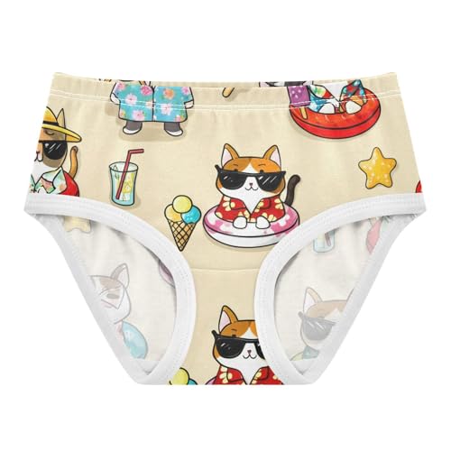 Girls Underwear Toddler 2t Cotton Cute Panties Girl Fun Print Kids Undies Briefs Cute Cartoon Cats Summer Vacation