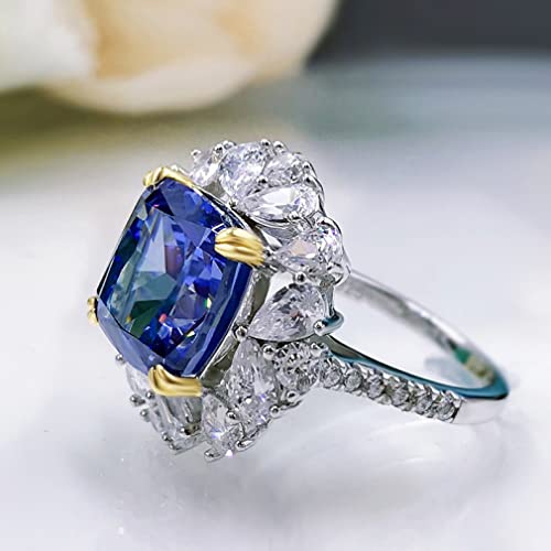 Bague argent 925 femme diamant carbone jaune qui ne ternit pas pour sublimer vos mains - 4