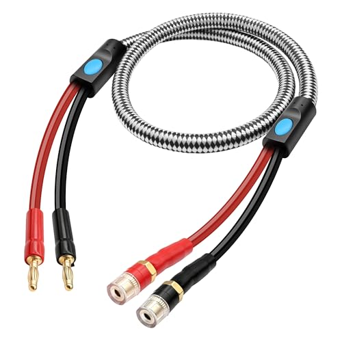 Cable banana 4mm macho a hembra de 1m para amplificador y sonido