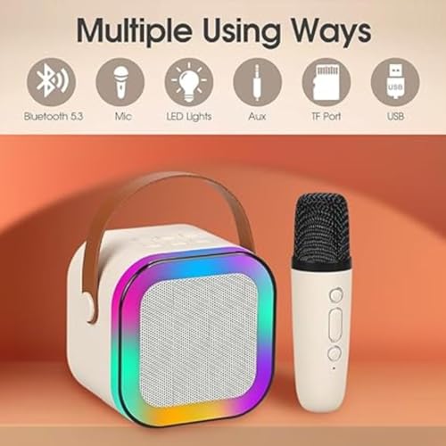 Image of JB'S LAND 2024 Karaoke Machine for Kids with Wireless Mics 4-12 Years Old Girls Birthday Karaoke Toys Gifts for Girls Boys Ages 4, 5, 6, 7, 8, 9, 10, 12 +Year Old Birthday Family Home Christmas Party
