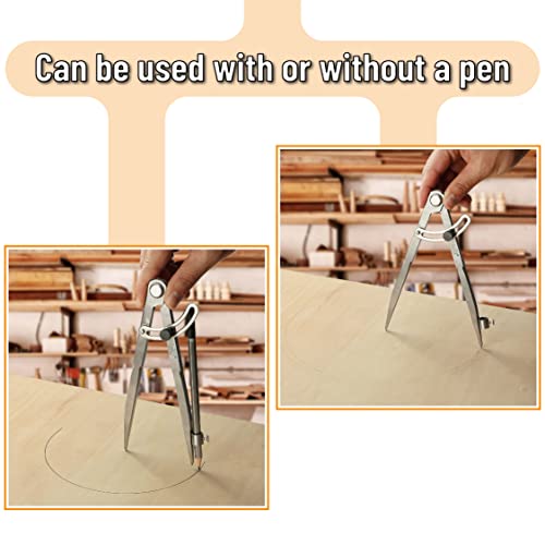 Mr. Pen- Professional Compass for Woodworking, 8 Inch Compass with Wing