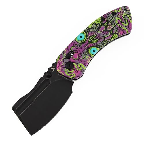 KANSEPT Korvid V Pocket Knife, 2.91'' D2 Blade, Jade G10 Handle, TE2030V5