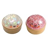 2pcs Glitter Dumpling Squishy1, mystery1 Dumpling Squishy1 Box original1, Anxiety1 Relief Fidget Toy, Soft Squeeze Decompression1 Dough