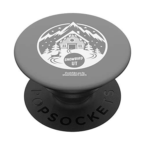 Snowbird Utah Ski Resort Letras geniales y cabaña de esquí Snowbird PopSockets PopGrip Intercambiable
