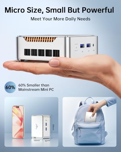 Image of KAMRUI Essenx E2 N150 Mini PC, 8GB DDR4 256GB SSD Mini Computers