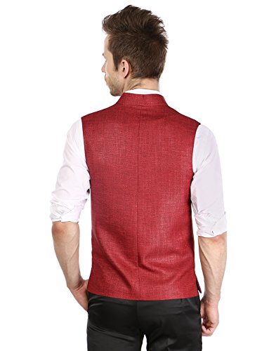 Image of Platinum Studio Men's Waistcoat (NJ-797-MRN- Maroon 44)