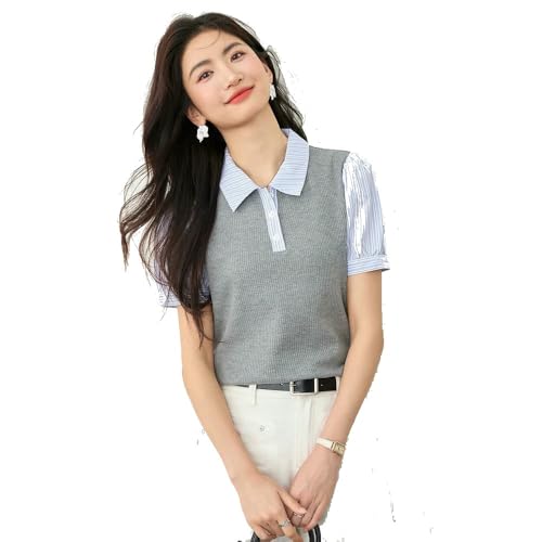 Camiseta de manga corta holgada versátil que soluciona tu look