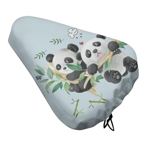 パンダ 竹 自転車サドルカバー 自転車カバー 撥水 サドルカバー 自転車用 着脱簡単 伸縮性 日焼け防止 通勤 通学