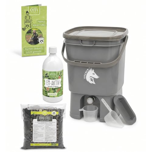 FairFox Bokashi Komposteimer Küche Set, 19 Liter