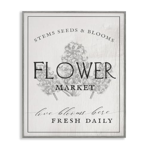 Stupell Industries Blooms Flower Market Advertisement Vintage Country Floral
