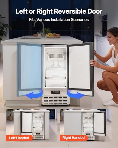 Image of VEVOR Undercounter Built-in Ice Maker, 66 Lbs /Day Under Counter Machine