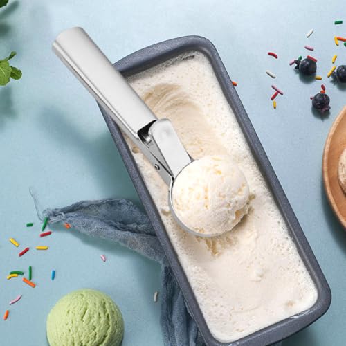 Stainless Steel Ice Cream Scoops Set, 2PCS with Easy Trigger, Versatile Size for Ice Cream, Meatballs, Mashed Potatoes - Image 5