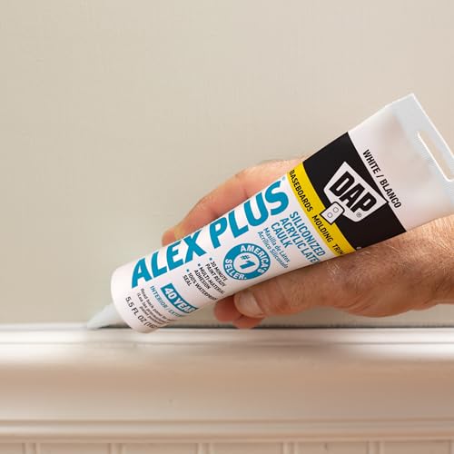 Image of 12 Pack DAP 18101 Alex Plus Acrylic Latex Caulk Plus Silicone - White 10.1-oz Cartridge (18152)