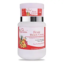 Face And Body Bleach Cream And Activator Powder For All Skin Type low & Lightens Blemishes | Removes Tan & Impurities,1000 ml (Fruit Bleach)