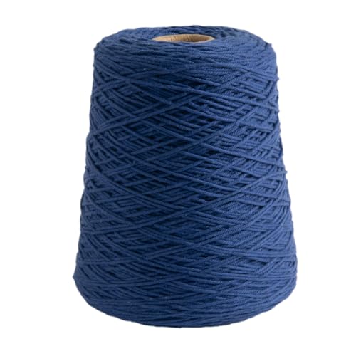 Image of Knit Picks Dishie Blue Worsted Weight 100% Cotton Yarn for Dishcloths | 400g cone of soft solid colored knitting yarn in Blue color for crocheting, machine washable.