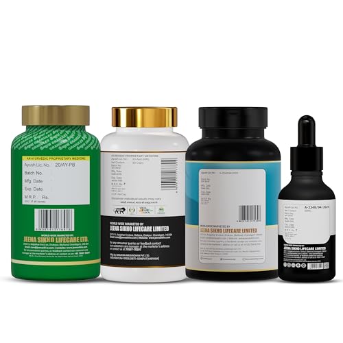 Image of Jeena Sikho Wellness Combo | Shuddhi Dr. Sukoon Tablets + Golden Horse Capsules + Shuddhi Paurush Oil + Pet Shuddhi Powder | Ayurvedic Stress Relief, Energy, Stamina, Digestion