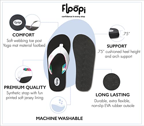 Image of Floopi Flip Flops for Women Flat Yoga Mat Thong Womens Sandals Ladies Beach Sandals with Indoor & Outdoor Anti Skid Soles