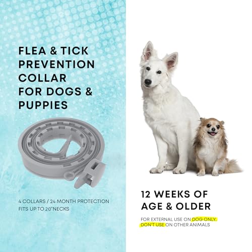 image for ProElobara Flea and Tick Prevention Collars for Dogs: Effective Pet Fl