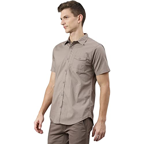 Image of Woodland Men's Cotton Solid Shirt