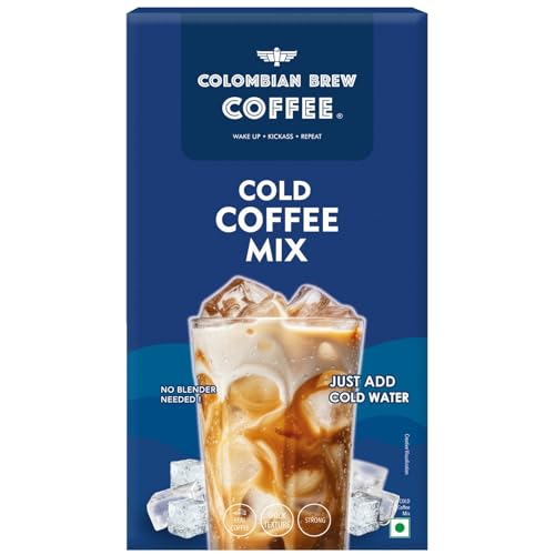 Image of Colombian Brew Cold Coffee Mix | Instant Iced Coffee Powder | 5 Sachets x 25g (125g) | Just Add Cold Milk | Creamy Cafe Style Cold Coffee at Home