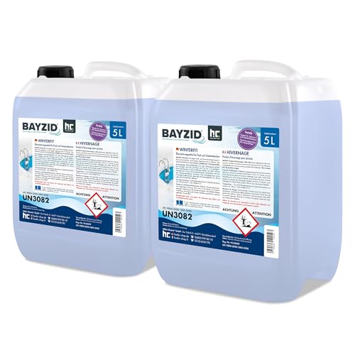 BAYZID Produit d'Hivernage pour Piscine (2 x 5 L) - Effet Détartrant, Algicide et Anti-Moisissures - Préparation Hivernale Efficace pour Piscines