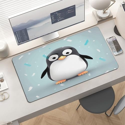 Cute Penguinm Desk Pad con Base de Goma Grande 30x60 cm miniatura 6