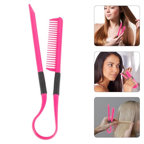 Peine para alisar cabello plegable en V compacto miniatura 4