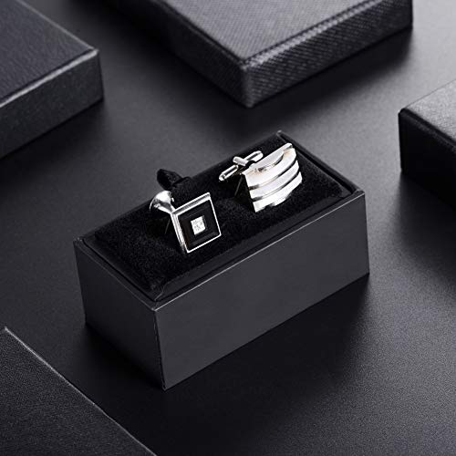 Hooami Cufflink Box Tie Clip Bar Gift Box Black Jewelry Gift Box #TOP2
