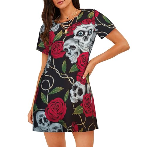 Chemise de nuit ample rose pour dormir sans gêne ni transpiration