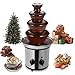4-Etagen Schokobrunnen mit Schmelzfunktion, 170W Elektrisch Schokoladenbrunnen Schokoladenfondue Maschine, 1.8L/60.86oz Kapazit&auml;t Edelstahl Schokoladen Brunnen f&uuml;r Familie Party Geburtstag Hochzeitd