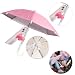QYEHF Anti-Glare Phone Umbrella Sun Shade, Holder with Suction Plug for Car Navigation Sunscreen, Mini Sunscreen Travel Cell Phone Umbrella, Smartphone Outdoor Stand (pink)