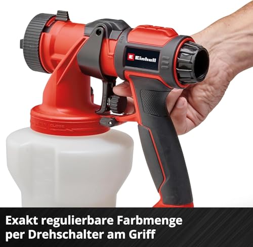Einhell Akku-Farbsprühsystem TE-SY 18/90 Li-Solo Power X-Change (18 V, 1000 ml/min Förderleistung, 1200 ml Behälter, regulierbare Luft-/Farbmenge, inkl. Zubehör, ohne Akku)