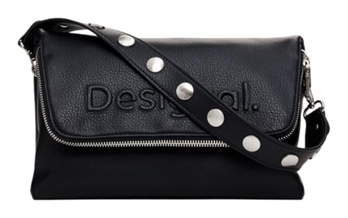 Desigual Women's Accessories - Bolso de piel sintética para mujer, color negro, Negro