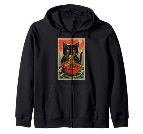 Sailor Moon Sudadera Marca Japanese Ramen Cat for Men Women Boys Girls