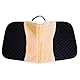 Merauno Echtes Lammfell Satteldecke Lammwolle Schabracke Dressur- und Spring-Eventing-Pad mit Lammwolle und gesteppter Baumwolle (DR(Dressur),Schwarz mit Natur Lammwolle)