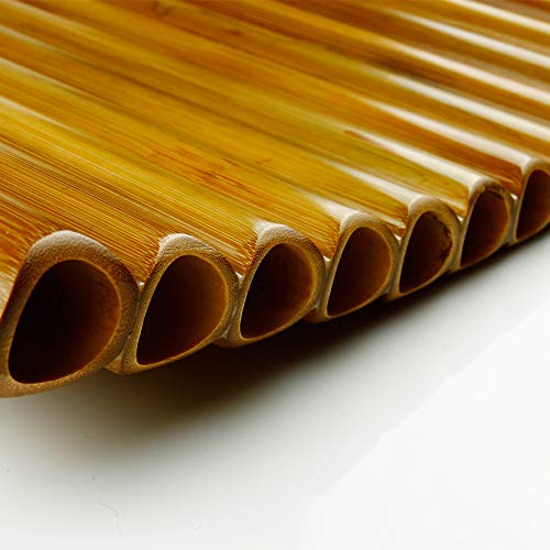 29 Pipes G Key Professional Black Pan Flute Chinese Traditional Musical Instrument Pan Pipes Easy to Learn with Exquisite Brown Pan Pipes Flute and Black Leather Bag (29 Pipes Right Hand with Box) - Thumbnail 5