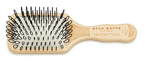 ACCA KAPPA Protection 12945 - Cepillo de pala de nailon con bucle de madera de haya, tamaño de viaje