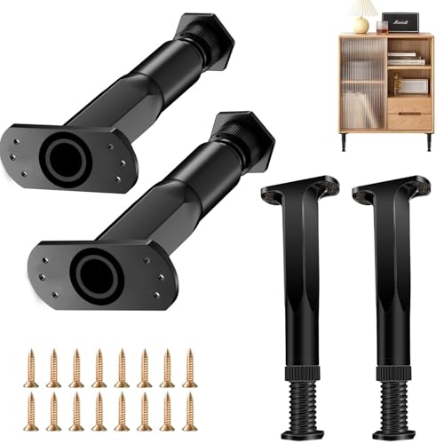 4本セット テーブル 脚 継ぎ足し 20-37cm高さ調整 伸縮式 レベリングフット PP製 家具脚 ベッド ソファ 脚 家具移動パッド 水平調整パット