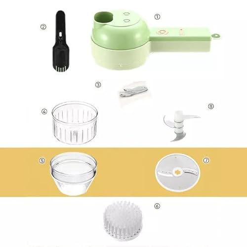 4 in 1 Handheld Electric Vegetable Cutter Set, for...