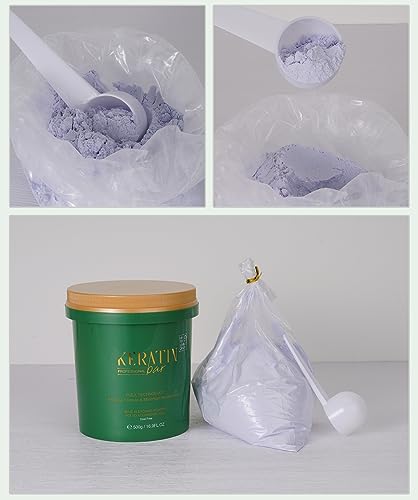 KERATIN BAR Professional Blue Bleaching Powder - Plex Technology - Lifts up to 9 Shades - Maximum Lifting Extra Strength Lightener Hair Highlights All Type & Highlighted Hair - Dust Free - 16.9 oz - Thumbnail 3