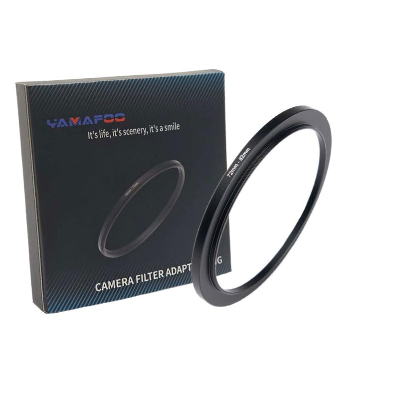 72mm to 82mm Step-up Adapter Rings,Black,Step Up Ring,Step-Down Rings Filter Ring Adapter,for All Brands of DSLR Camera Lens UV ND CPL Stepping Rings Step Down Rings Filter Adapter