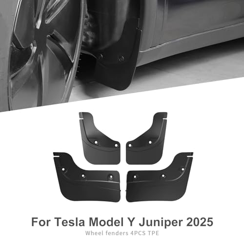 Bavettes extérieures Tesla Model Y Juniper 2025 garde-boue roue arrière - 6