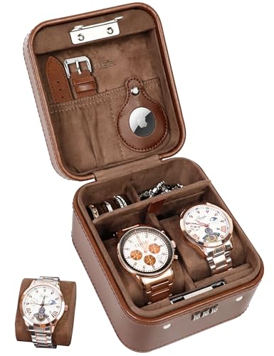 KAMIER Watch Travel Case Combination Lock - 2 Watch Storage