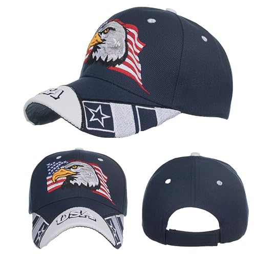Image of Patriotic-USA-Eagle-Baseball-Caps-Woman-Man-Sun-Hat for 4th-July